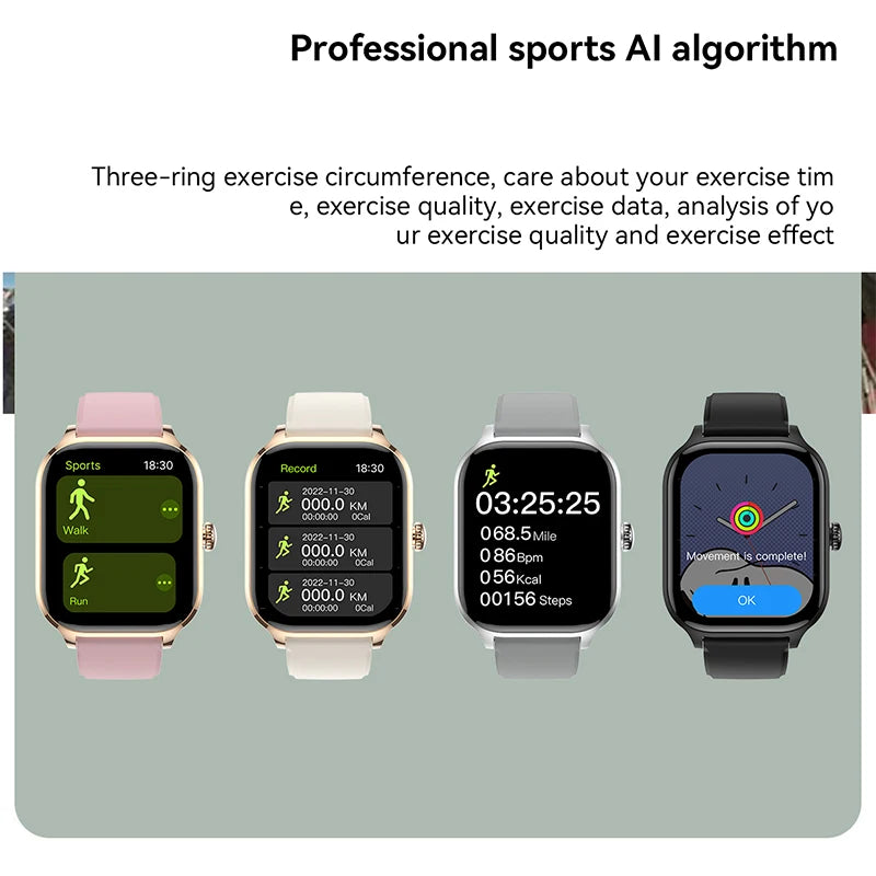 New Smart Watch For Android iOS 2.01" Smartwatch Answer Make Call Waterproof Sports Fitness Tracker Heart Rate Sleep Monitoring