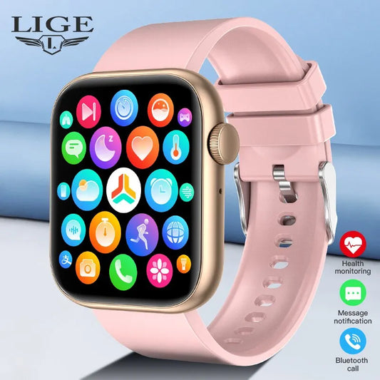 LIGE Smart Watch For Women Full Touch Screen Bluetooth Call Waterproof Watches Sport Fitness Tracker Smartwatch Lady Reloj Mujer - Uknowucme