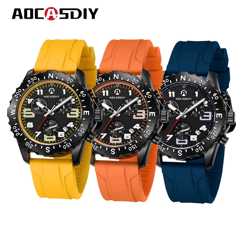 Watch for Men Quartz Wristwatches Casual ENDURANCE Watch Luxury Men Watch Waterproof Luminous Chronograph Watches reloj hombre - Uknowucme