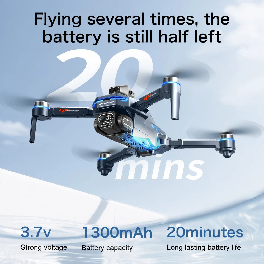 2025 New GT8 Drone GPS 8K Professional HD 360° Dual Cameras 5G WIFI Brushless Motors Obstacle Avoidance Foldable Quadcopter Toys - Uknowucme
