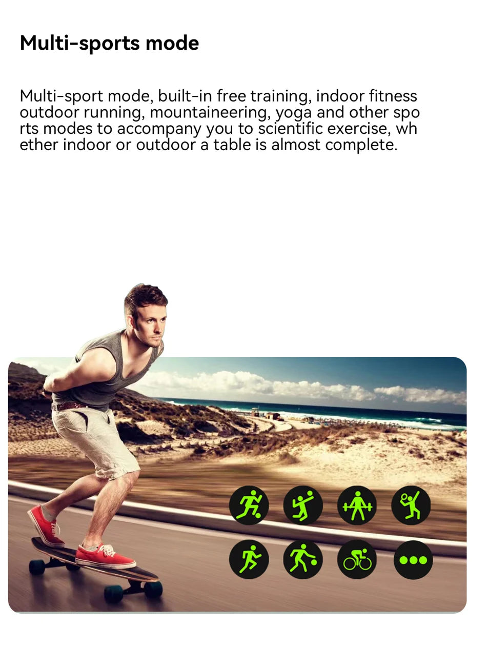 New Smart Watch For Android iOS 2.01" Smartwatch Answer Make Call Waterproof Sports Fitness Tracker Heart Rate Sleep Monitoring