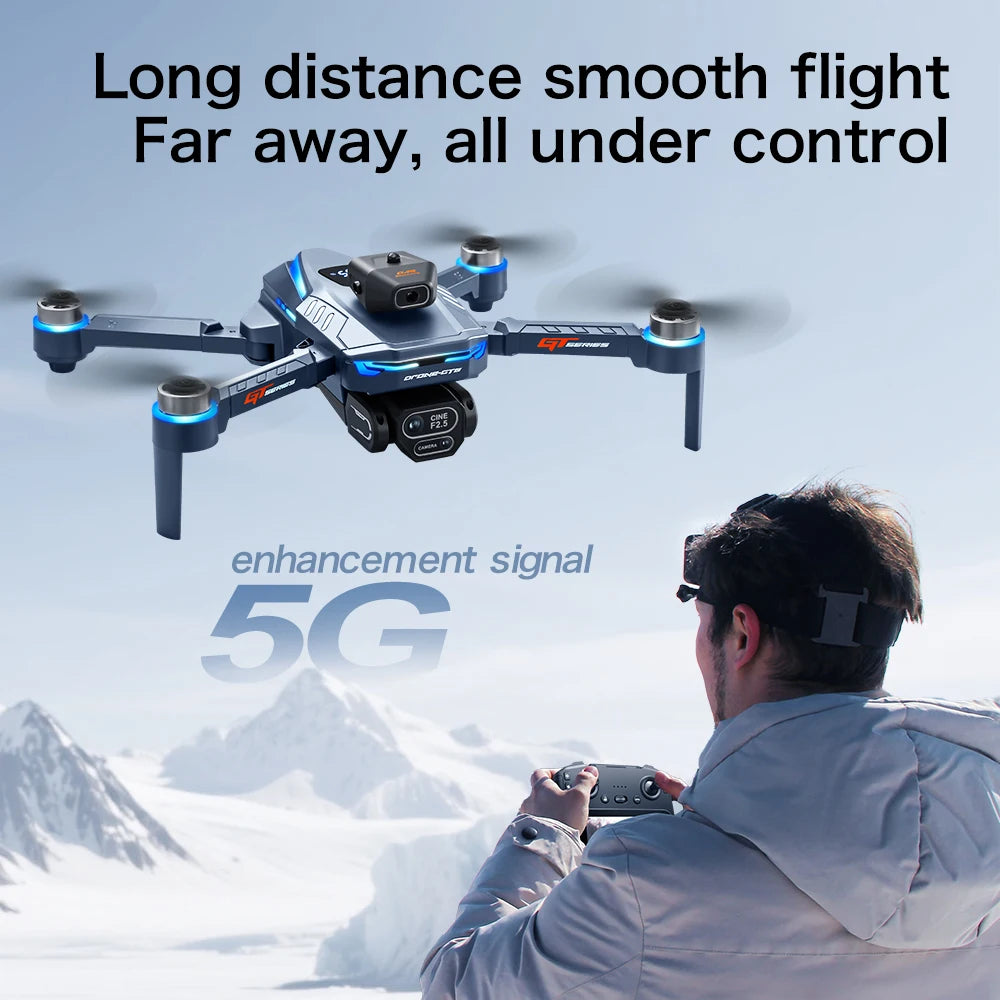 2025 New GT8 Drone GPS 8K Professional HD 360° Dual Cameras 5G WIFI Brushless Motors Obstacle Avoidance Foldable Quadcopter Toys - Uknowucme