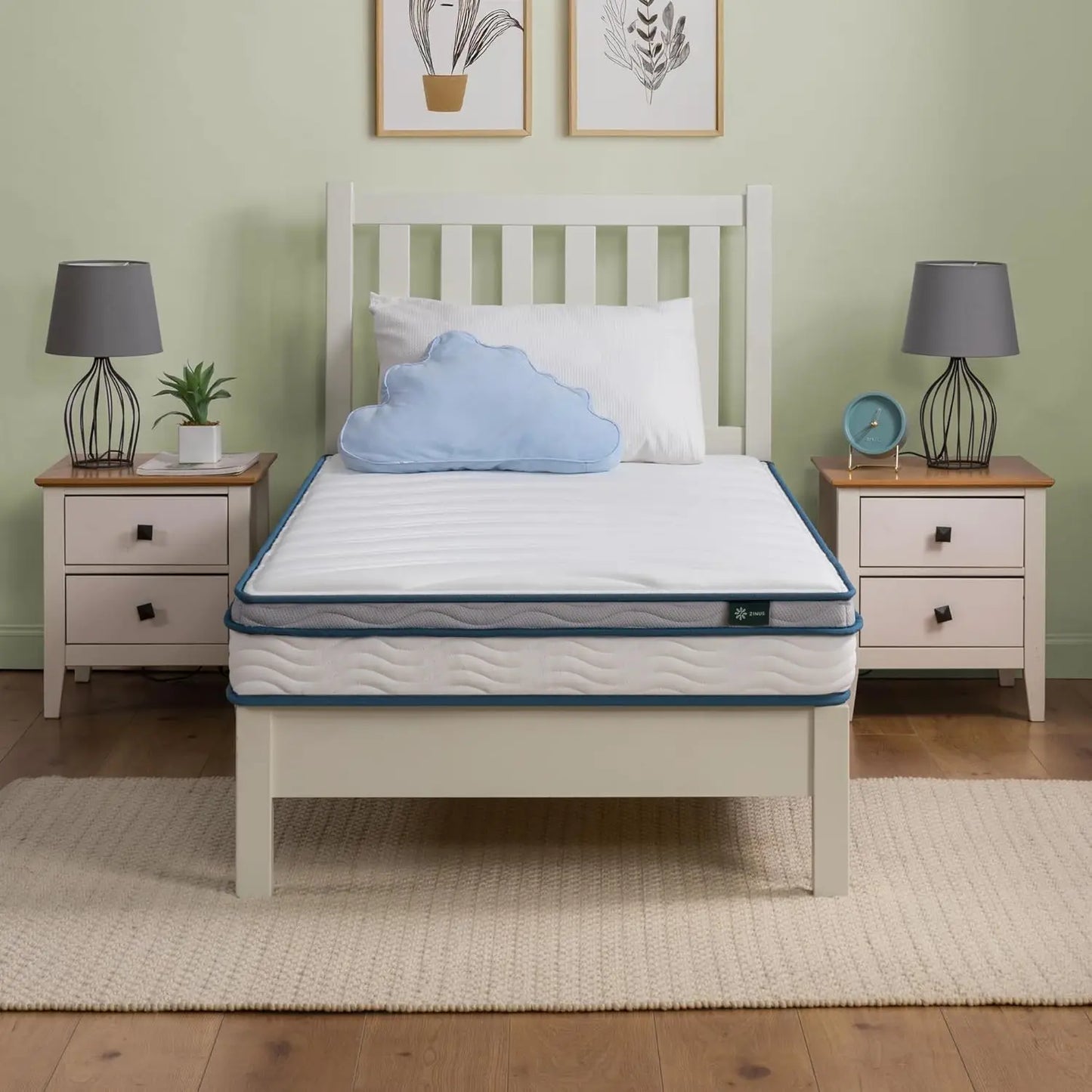6 Inch Spring Sensation Hybrid Mattress [New Version], Medium Firm Feel, Fiberglass Free, Mattress in A Box, Twin - Uknowucme