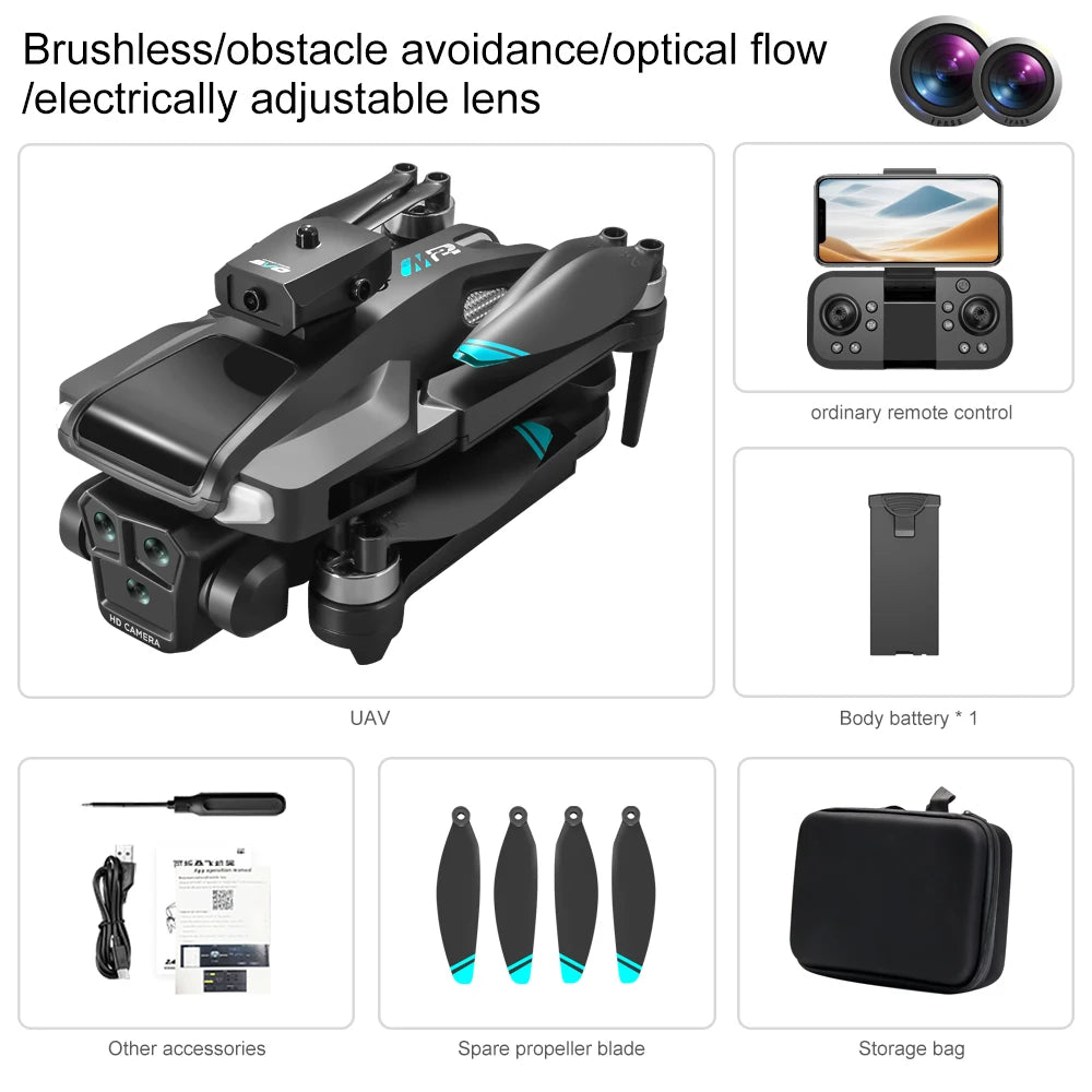 Drone 4K HD Brushless Motor Avoidance Drones with 4.5" Screen On Control Dual Cameras Quadcopter Gifts For Children and Adults - Uknowucme