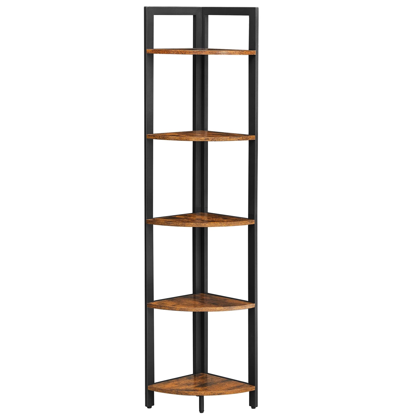 VASAGLE 5 Tier Corner Bookcase Corner Bookcase Multipurpose Plant Rack Storage Unit for Living Room Bedroom Office Industrial