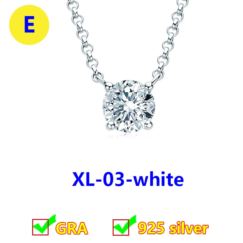 Classic Women's Moissanite Diamond Necklace  Simple Original 925 Sterling Silver Jewelry  premium Clavicle ChainFor women - Uknowucme