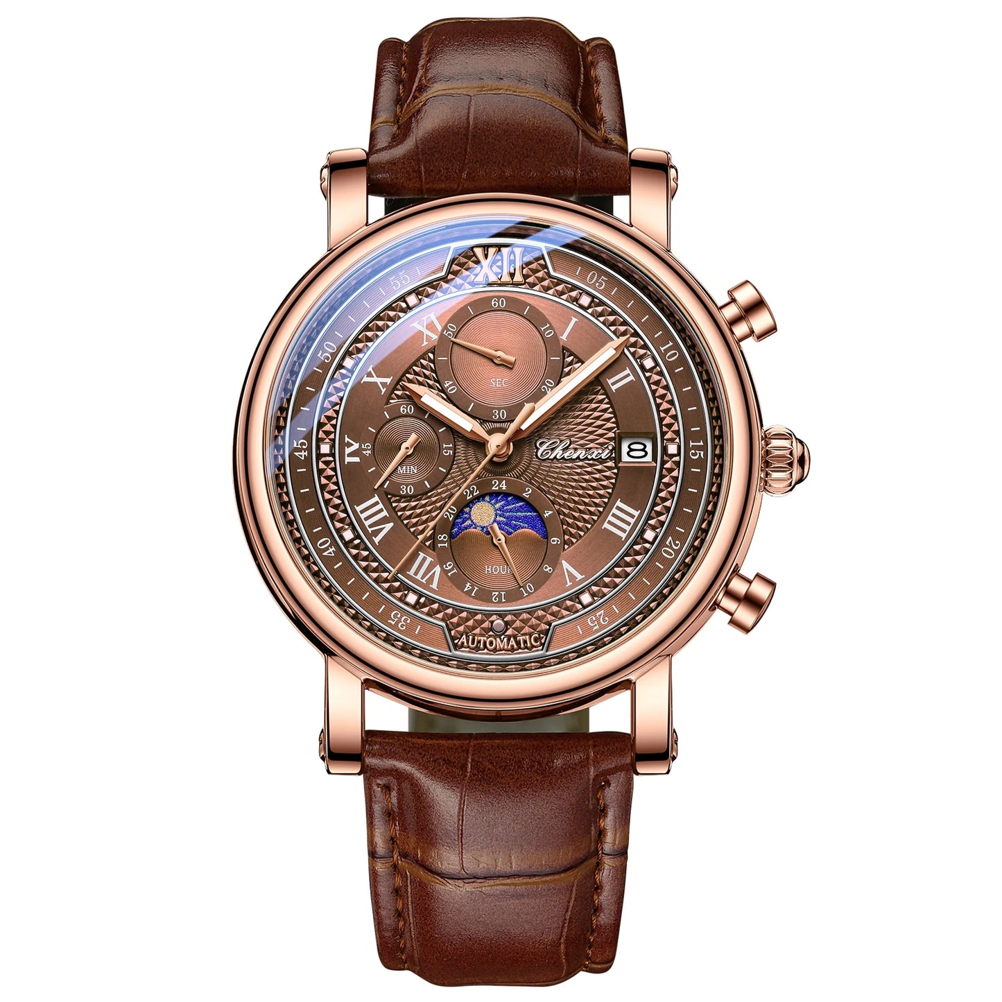 CHENXI Men Quartz Watch Luxury Sports Waterproof Chronograph Luminous Date Men’s Wrist Watch Business Leather Watches Clock - Uknowucme