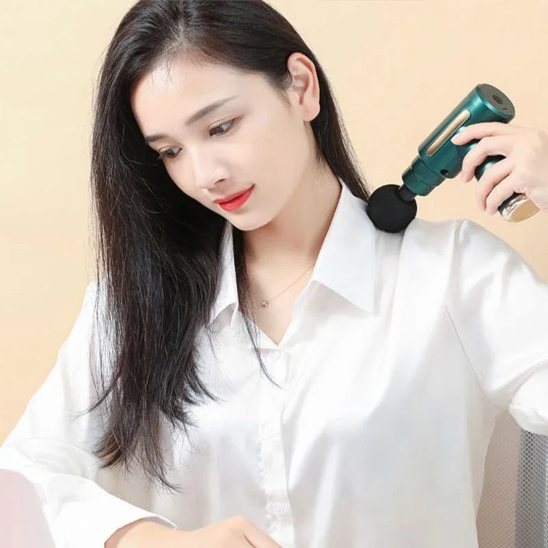 Massage Gun Muscle Relaxation Massage Equipment Neck Membrane Rob Cervical Spine Massage Instrument Mini Fascia Gun Wireless