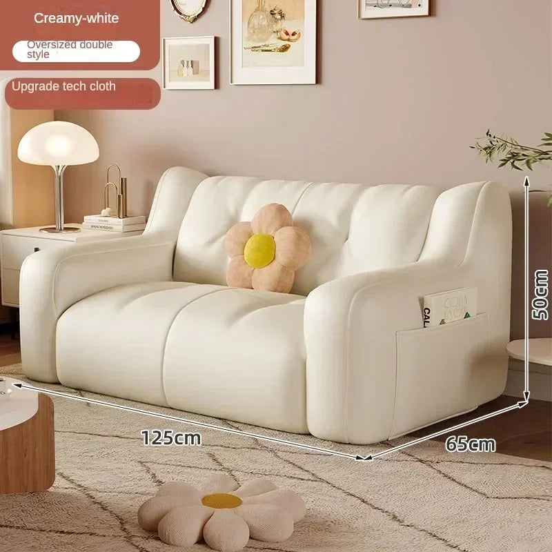 Luxury Home Fabric Living Room Curved Bean Bag Sofa Lazy Casual Balcony Floor Lounge Salas Muebles Children's Sofa