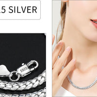 18K Gold/Silver Color 6mm Full Sideways Necklace 8/18/20/24 Inch Chain For Woman Men Fashion Wedding Engagement Jewelry - Uknowucme