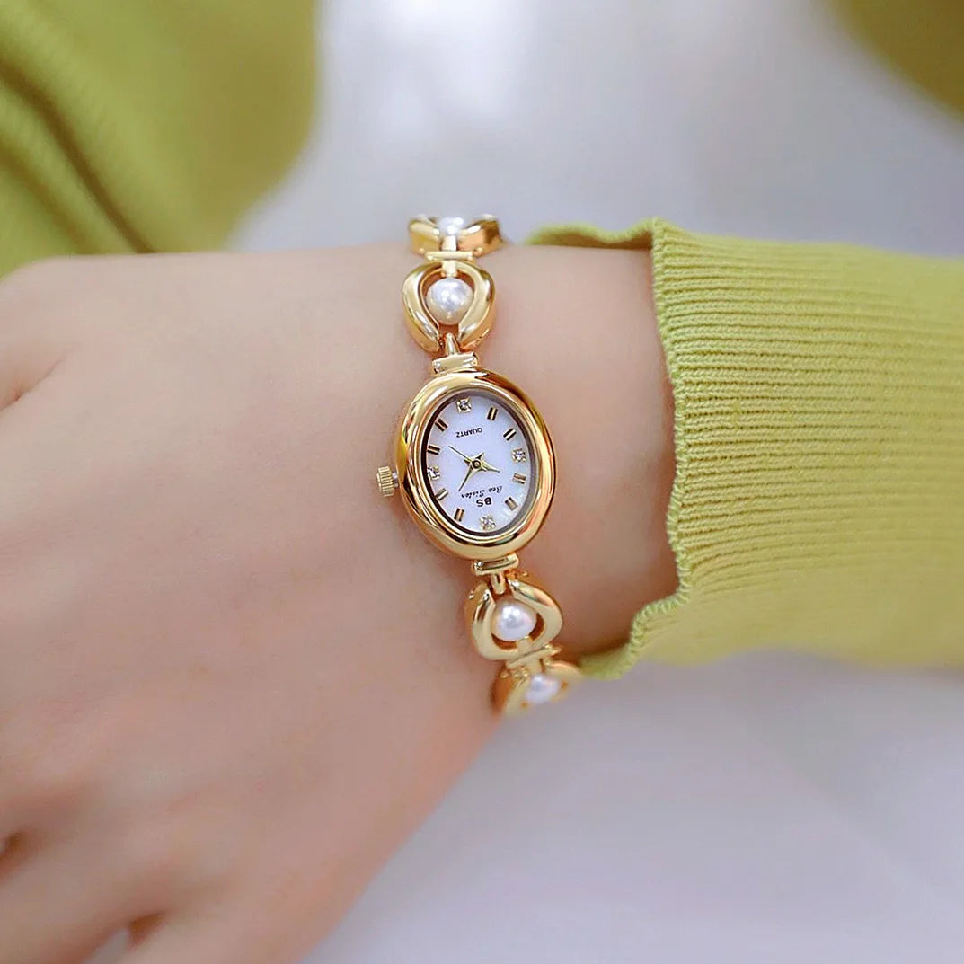 UTHAI Women's Watch Brand Japanese Style Light Luxury Simple Pearl Bracelet Jewelry Waterproof Female Fashion Clock Watches Gift - Uknowucme