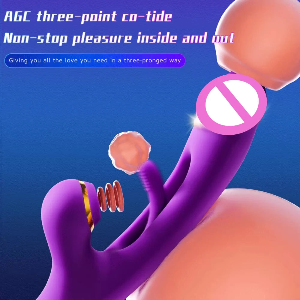 Flapping G Spot Vibrator Dildo Rabbit Adult Toy Vibration Silicone Waterproof Personal Vibrator Clitoral Nipple Anal Stimulation