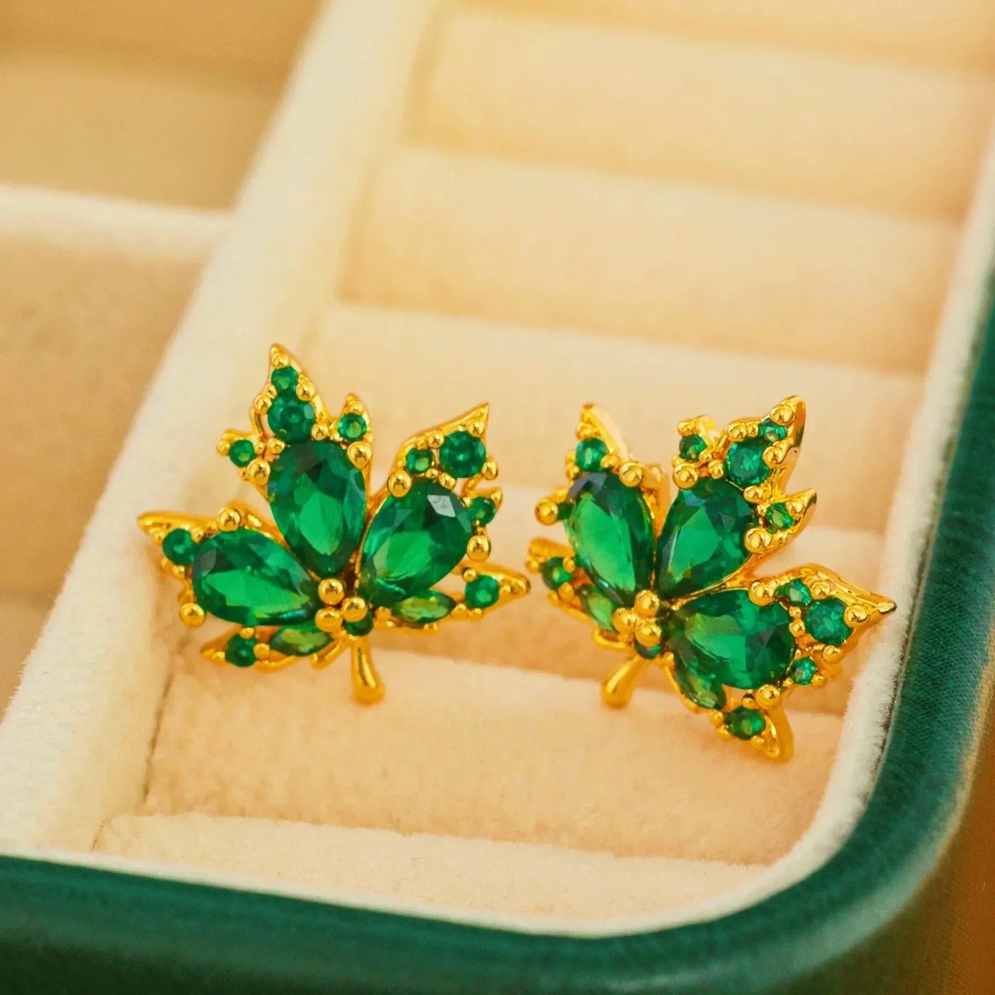 2025 Geometric Green CZ Sparkling Cubic Zirconia Earrings, Suitable for Women's Wedding Parties, Elegant  Jewelry - Uknowucme