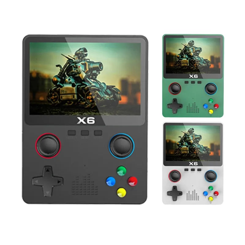 New X6 3.5Inch IPS Screen Handheld Game Player Dual Joystick 11 Simulators GBA Video Game Console for Kids Gifts - Uknowucme