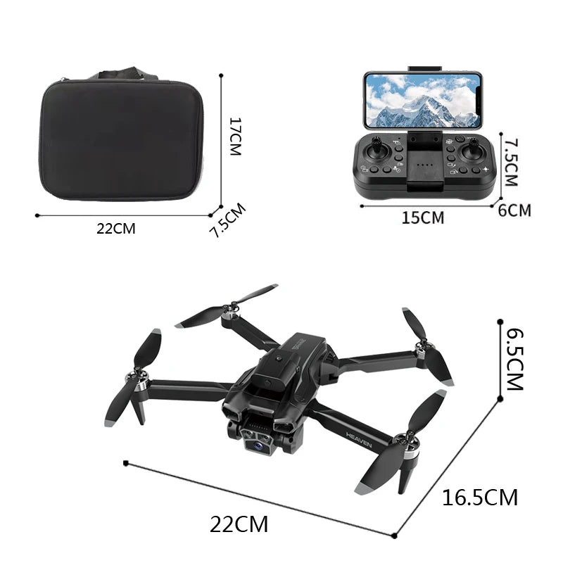 Drone aerial view brushless motor with obstacle avoidance optical flow foldable quadrotor foldable remote control airplane toy - Uknowucme
