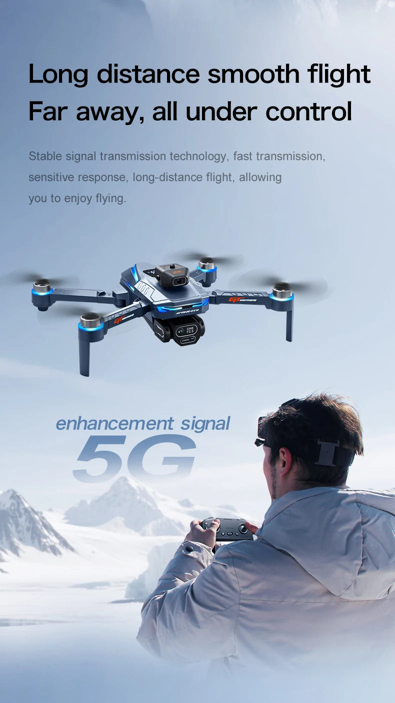 2025 New GT8 Drone GPS 8K Professional HD 360° Dual Cameras 5G WIFI Brushless Motors Obstacle Avoidance Foldable Quadcopter Toys - Uknowucme
