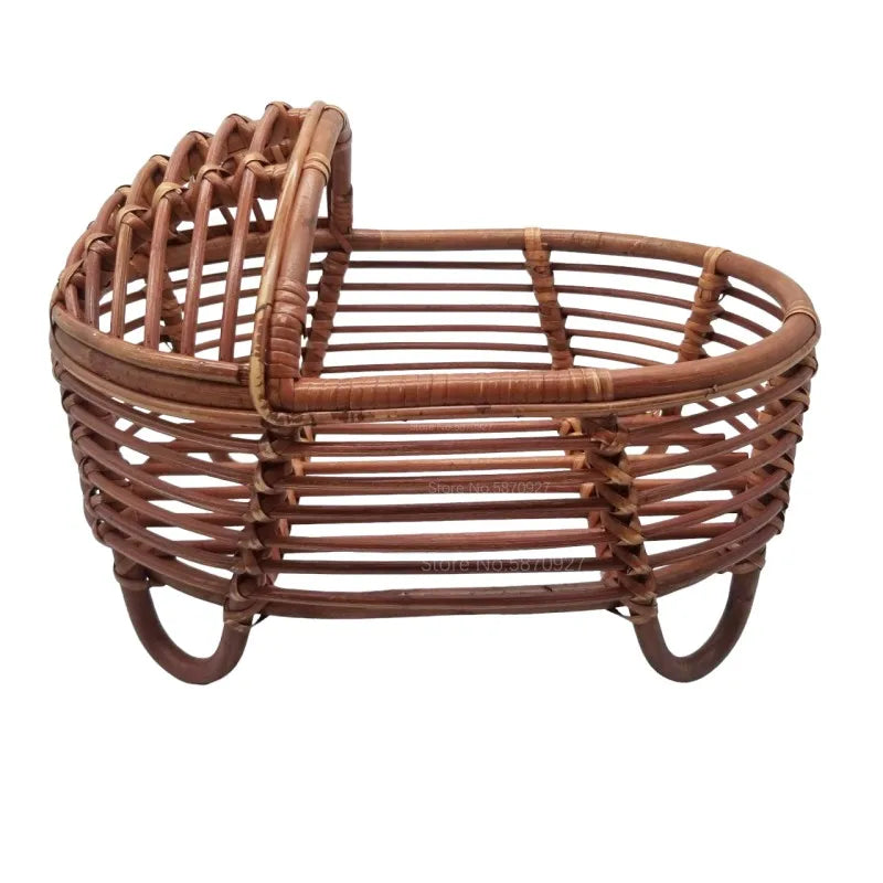 New Born Photography Prop Bed Handmade Baby Doll Bed Rattan Bamboo Basket  Baby Bebe Newborn Photography Props Accessorie Studio