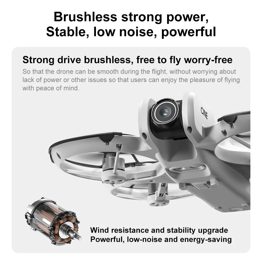 Drone 8k high-definition aerial photography obstacle avoidance brushless quadcopter children's remote control toy 2025 models - Uknowucme