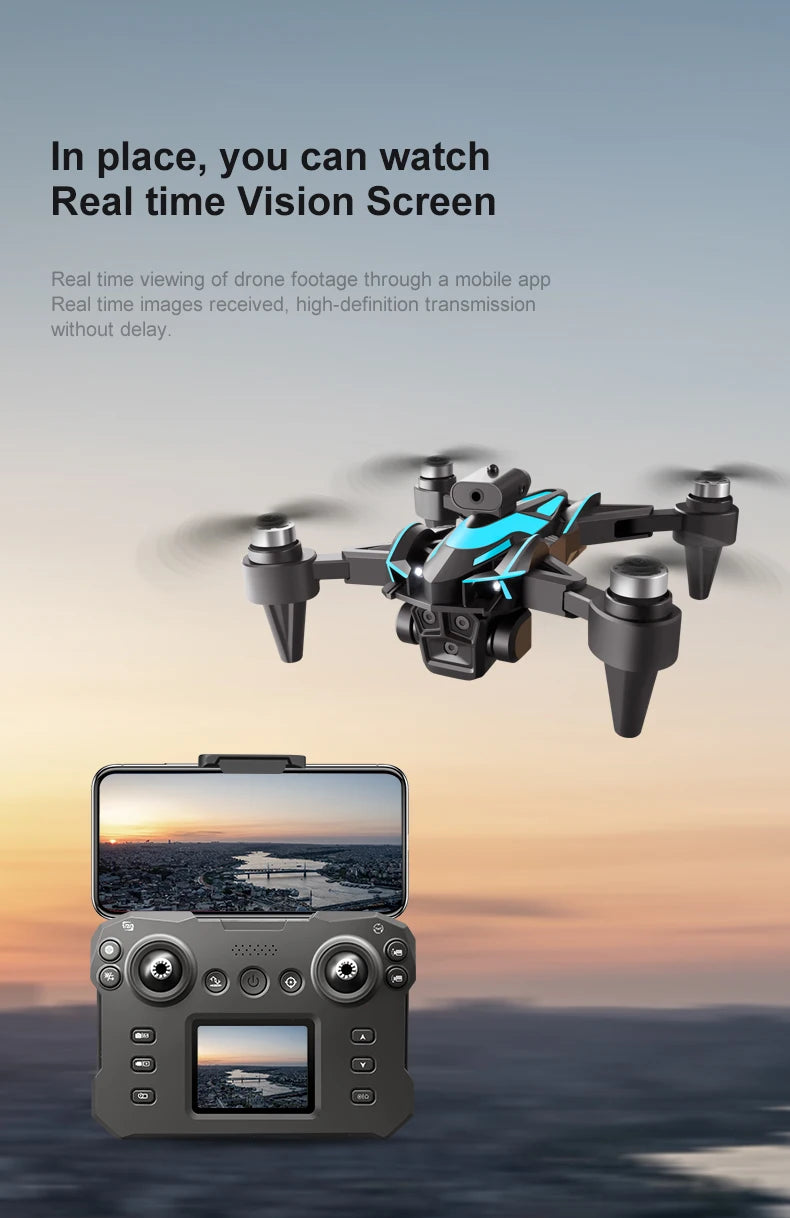 Drone New Upgrade with Screen Remote Control K12 MAX 8K HD Mini Dron Obstacle Avoidance Brushless Aerial UAV FPV Quadcopter Toys