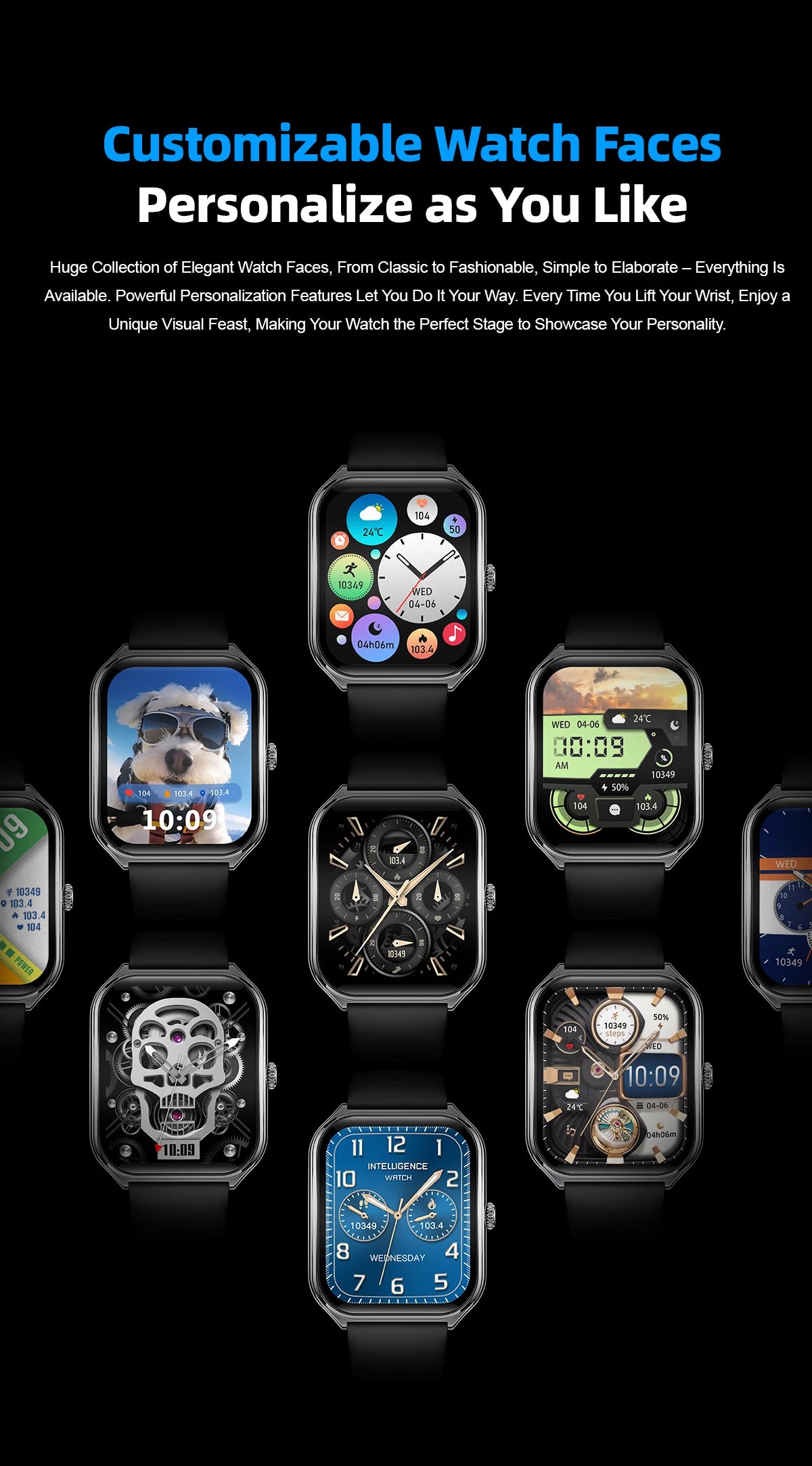 2025 A new smart watch, 1.96-inch sports watch, IP67 waterproof, 110+ sports mode, fitness activity tracker, ultra-thin watch. - Uknowucme