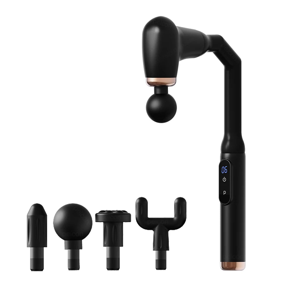 Massage Gun  Muscle Massager Deep Tissue With Extended Handle Portable Rechargeable Fascia Gun for Neck Shoulder Back Leg