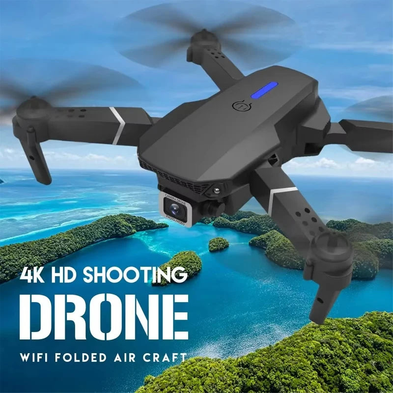 E88 Drone Toy, Dual Camera, One Key Takeoff Remote Control Men'S Gift Indoor and Outdoor, Halloween/Christmas/New Year Gift - Uknowucme