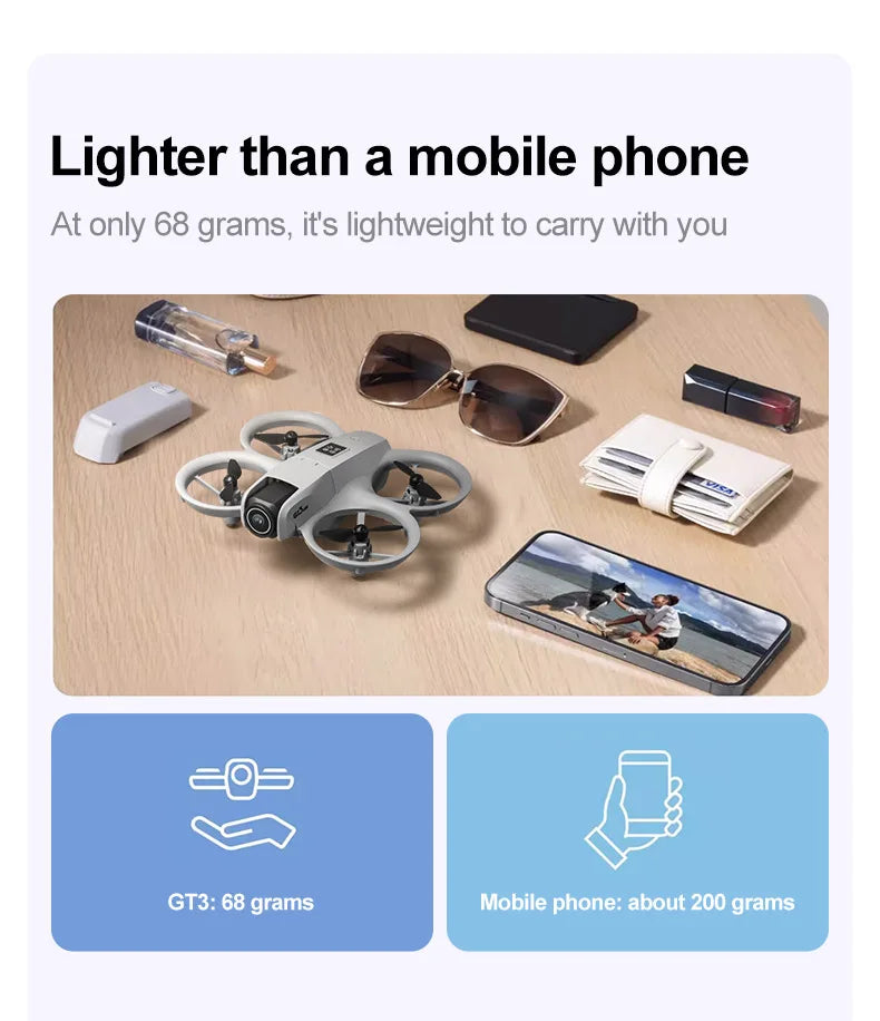 Drone Gt3 Mini Hd 4k Picture Quality Drone Obstacle Avoidance Professional Aerial Photography Aircraft Remote Control Aircraft