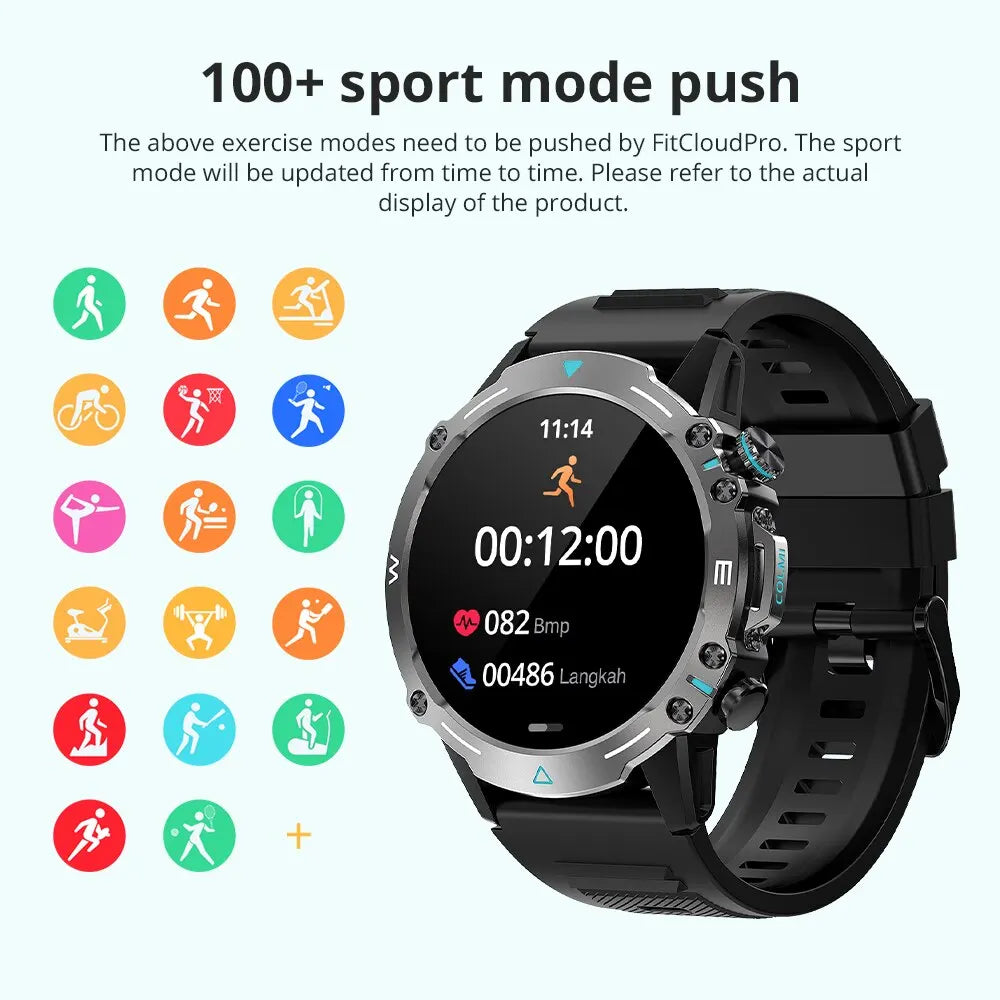 COLMI M42 Smartwatch 1.43'' AMOLED Display 100 Sports Modes Voice Calling Smart Watch Men Women Military Grade Toughness Watch - Uknowucme