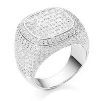 Unisex Classic Moissanite 925 Ring Men Men Hip Hop Jewelry Pave Setting Ring Fashion Rock Gift - Uknowucme