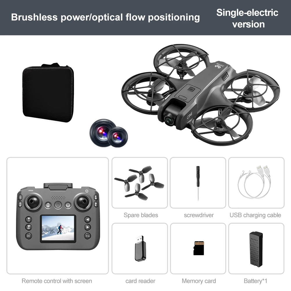 Drone 8k high-definition aerial photography obstacle avoidance brushless quadcopter children's remote control toy 2025 models - Uknowucme