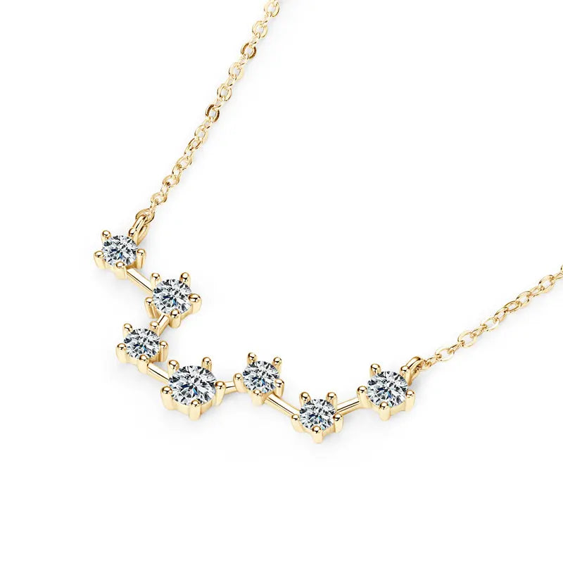4Mm&3.5Mm&3Mm Round Moissanite Necklace For Women Fashion Pendant Necklace 18K White Gold 925 Sterling Silver Jewelry Gift - Uknowucme