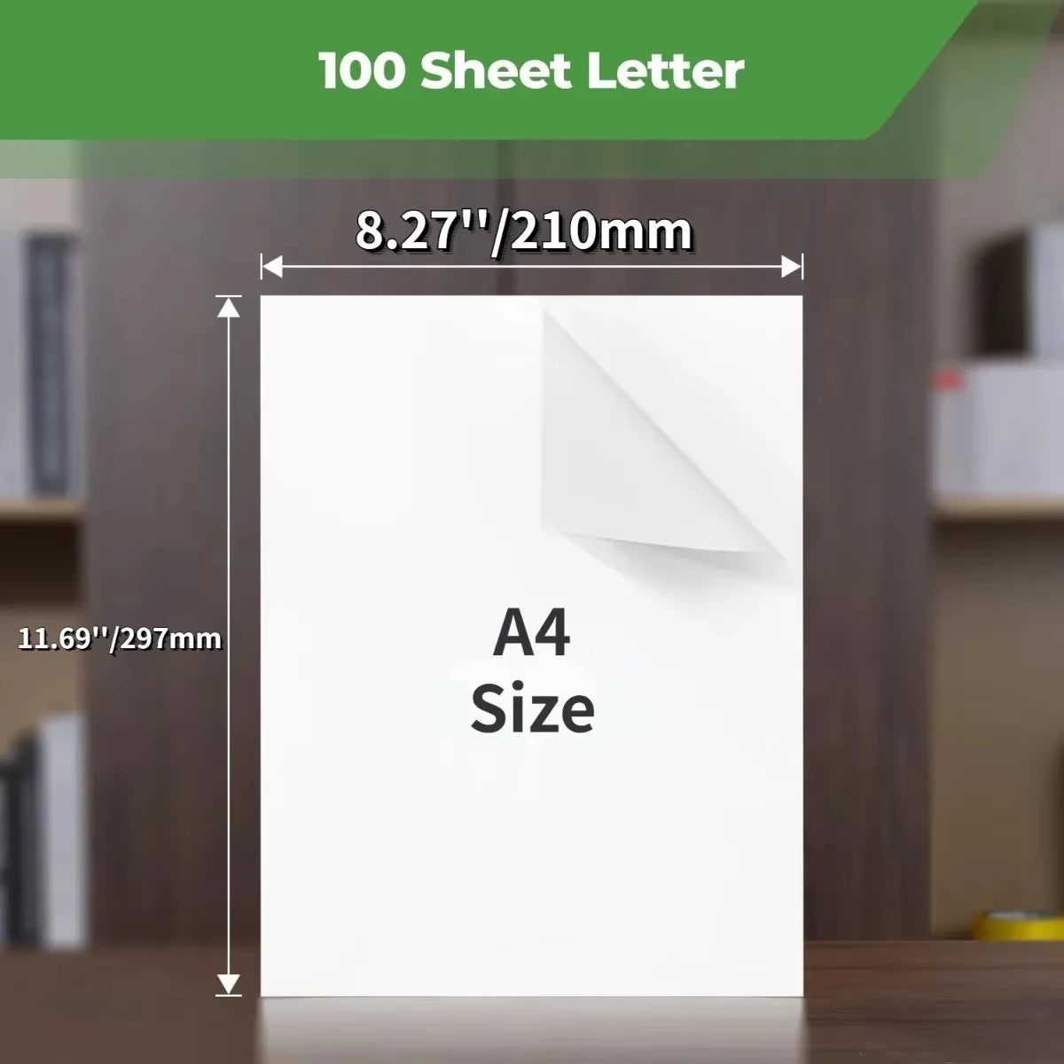 A4 Thermal Paper Printer Paper for A4 Portable Printer,For M08F-Letter, M08F M832,M833, M834,M835, 8.27"×11.69” Size, 100 sheets - Uknowucme