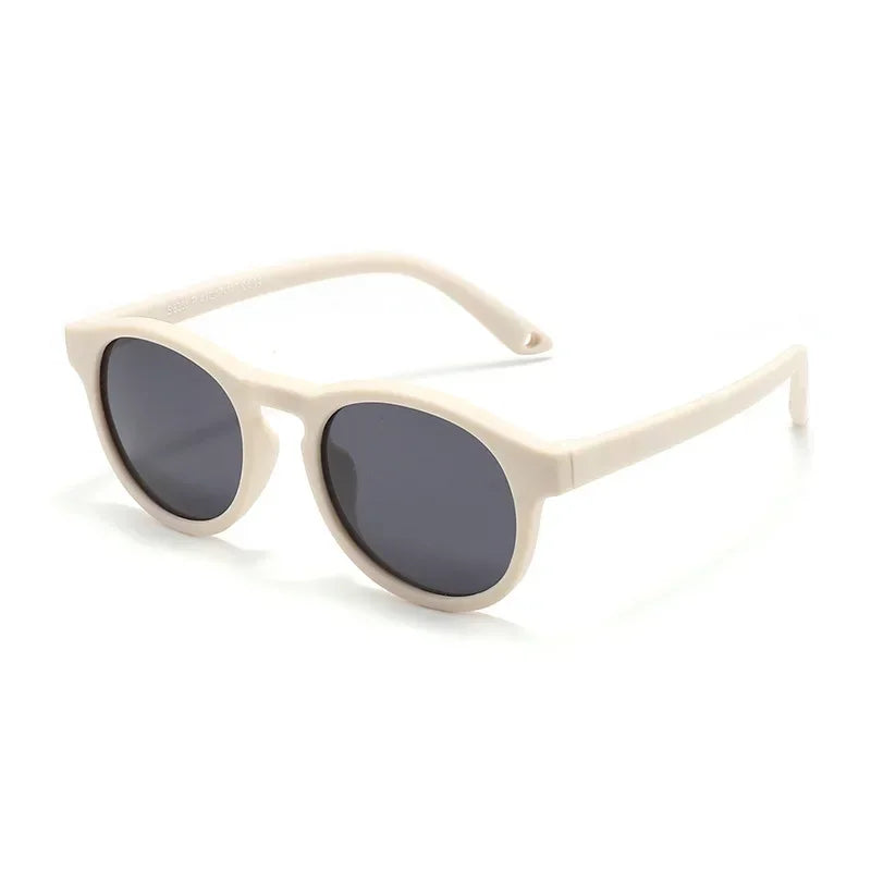 Fashion Baby's First Sunglasses with Strap Round Flexible UV400 Polarized Infant Sunglasses for Ages 0-3 Years - Uknowucme
