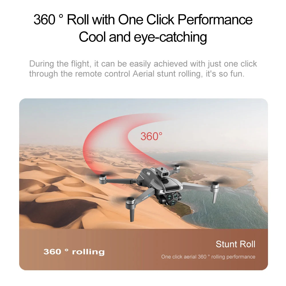 2025 New Drone with 4K Dual Camera Professional Video Drone Quadcopter 360 Intelligent Obstacle Avoidance for Gift Drone - Uknowucme