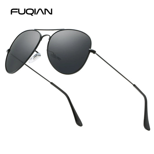 Classic Pilot Men Sunglasses Polarized Vintage Metal Ray Sun Glasses Women Mirror Colors Driving Male Shades UV400 - Uknowucme
