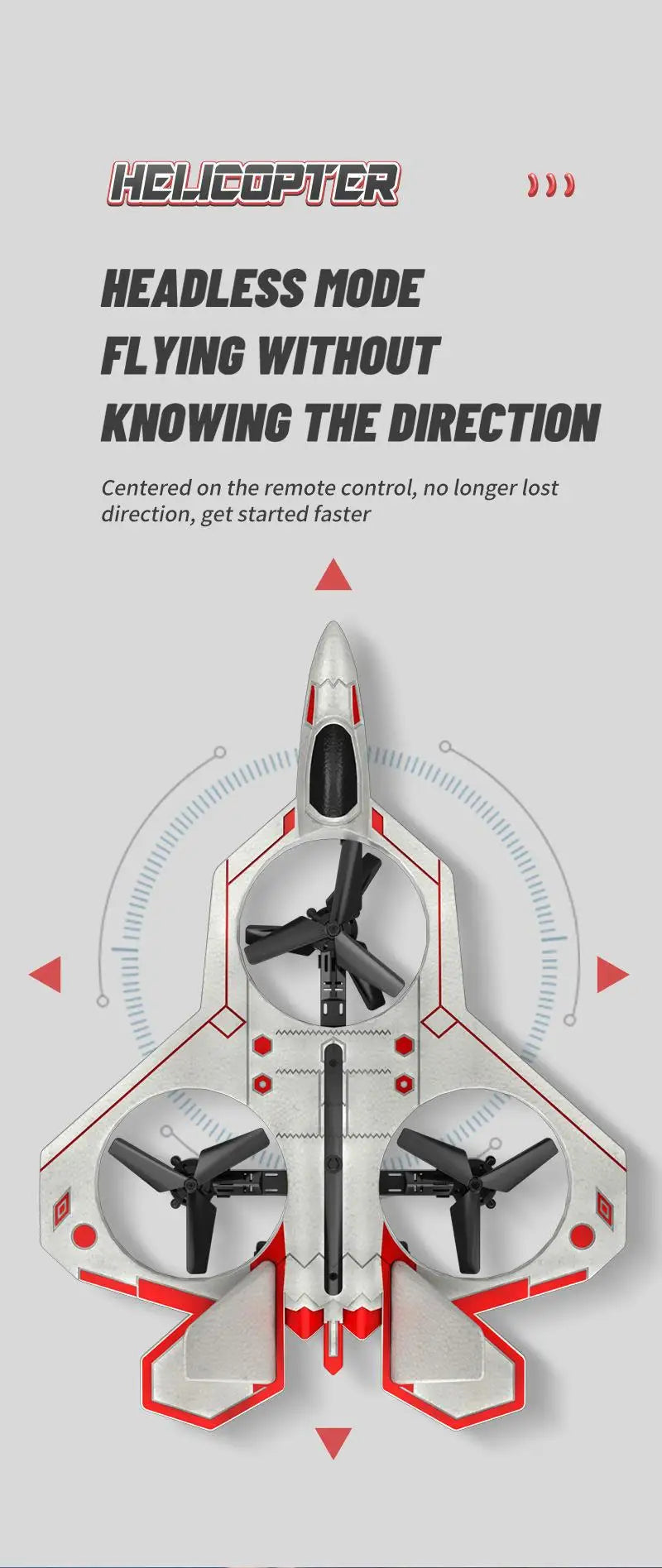 Drone Stunt Fighter Aircraft Model Four-axis Aircraft Remote Control Aircraft Foam Aircraft Roll Rotation Suspension - Uknowucme