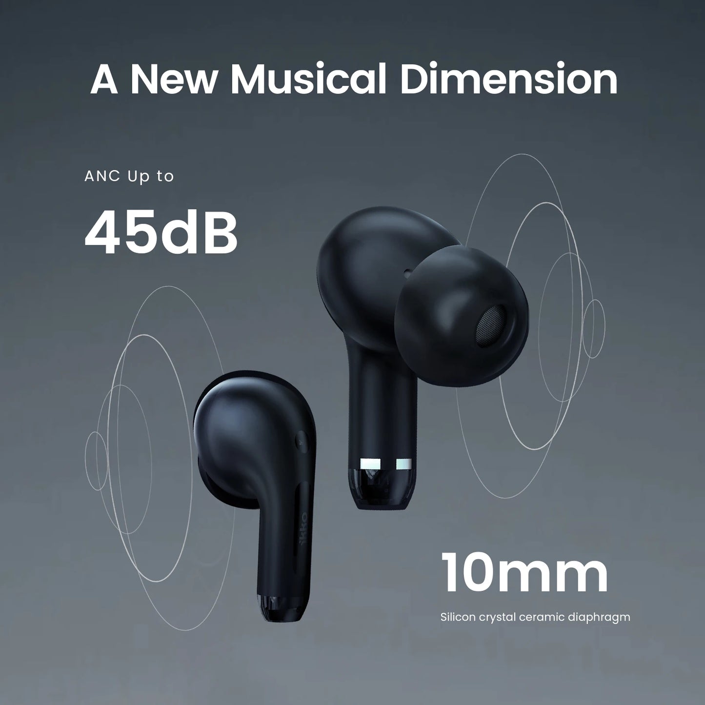 iKKO ActiveBuds Bluetooth Earphones Wireless Headphones World's First TWS Earbuds with Smart System&Touchscreen In-Ear Headsets