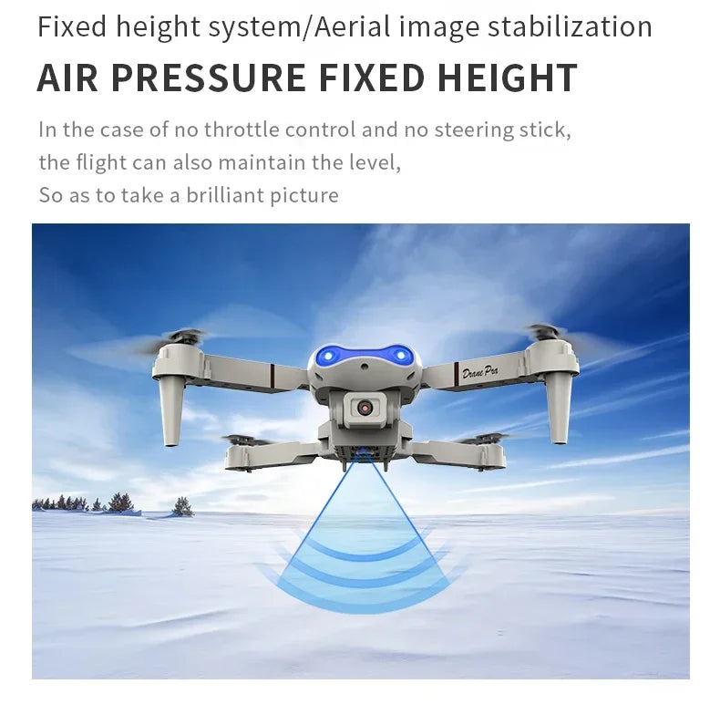 2024 E99Pro RC Drone 4K Professinal With 1080P Wide Angle HD Camera Foldable Helicopter WIFI FPV Height Hold Gift Toy - Uknowucme