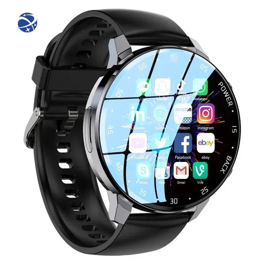 4G NET NEW H18 Global Android Smartwatch Men Dual HD Camera Full Touch Screen HeartRate IP67 Waterproof Smart Watch 64G SIM call