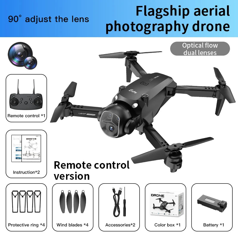 Foldable Four - Axis Drone with 360° Roll Feature - Dual Camera, Optical Flow Hover, Six - Axis Gyroscope & One - Click Landing - Uknowucme