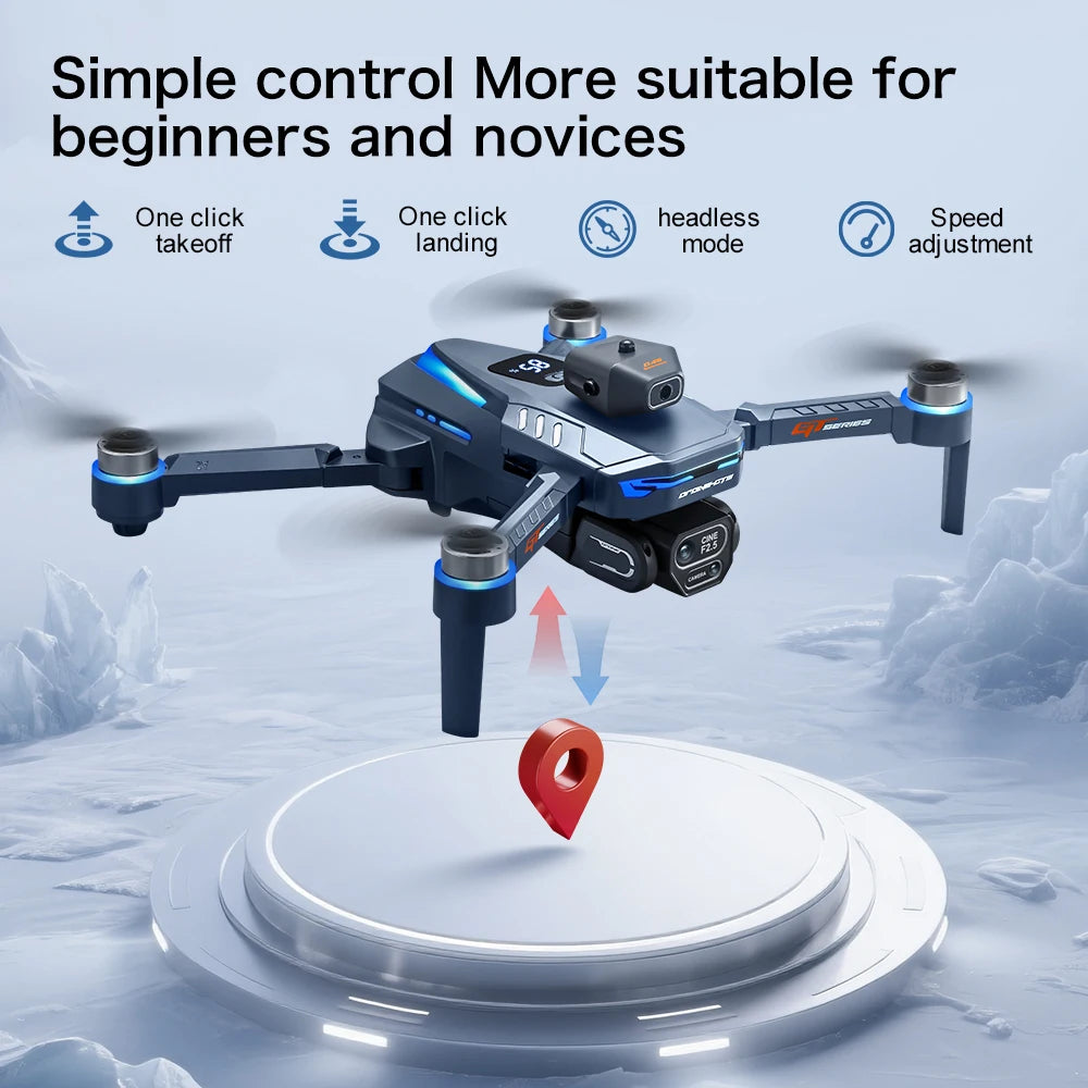 2025 New GT8 Drone GPS 8K Professional HD 360° Dual Cameras 5G WIFI Brushless Motors Obstacle Avoidance Foldable Quadcopter Toys - Uknowucme