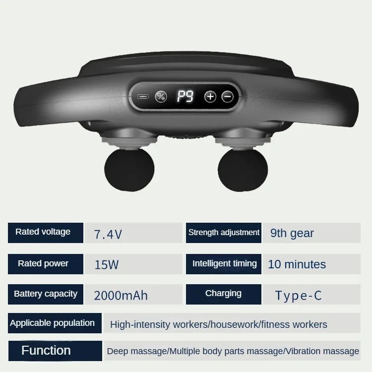 Muscle Massge Gun for Athletes,Handheld Back Massager，Handheld Deep Tissue Percussion Massager Gun for Neck,Back,Leg
