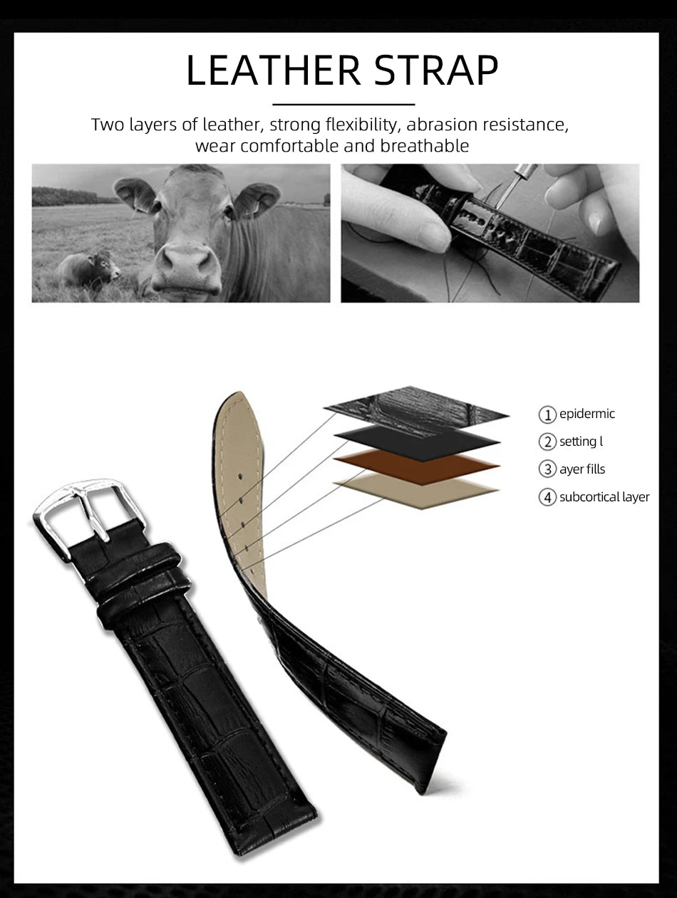 CHENXI Men Quartz Watch Luxury Sports Waterproof Chronograph Luminous Date Men’s Wrist Watch Business Leather Watches Clock - Uknowucme