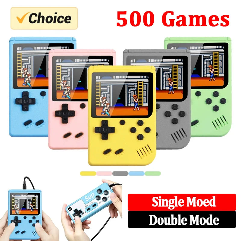 Retro Portable Mini Handheld Video Game Console 8 Bit 3.0 Inch Color LCD Kids Color Game Player Built in 500 Games - Uknowucme