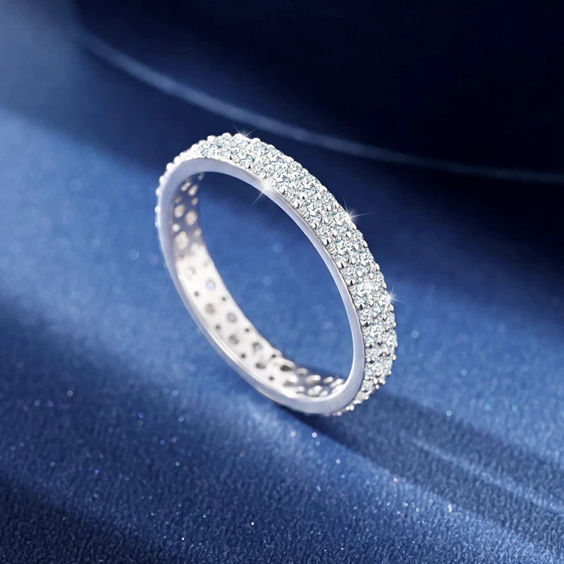 Moissanite Ring Real 925 Sterling Silver Simple Sparkling Shiny Oval Stone Ring For Women Engagement Wedding Luxury Fine Jewelry - Uknowucme