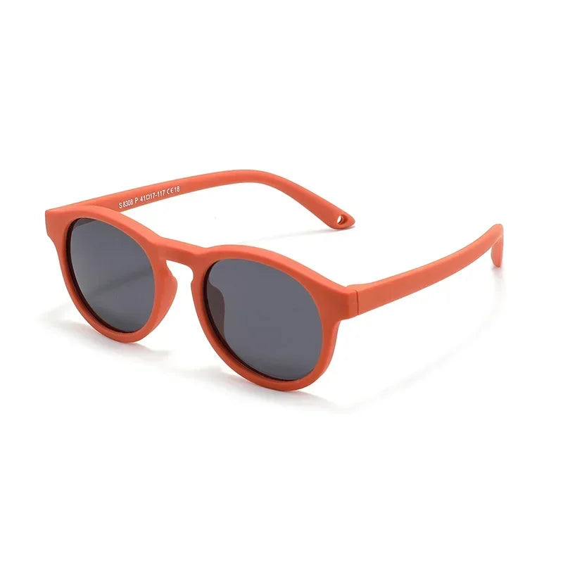 Fashion Baby's First Sunglasses with Strap Round Flexible UV400 Polarized Infant Sunglasses for Ages 0-3 Years - Uknowucme
