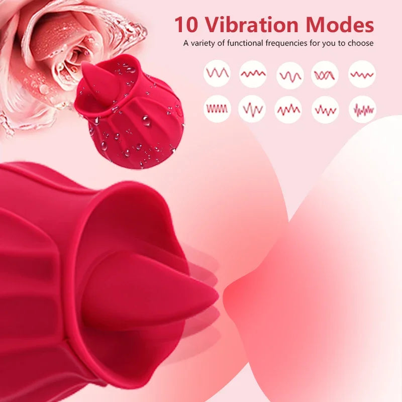 Rose Toy for Women Shape Sucking Dildo Vibrator G-spot Pussy Nipple Sucker Oral Licking Clitoris Sucking Vibrators