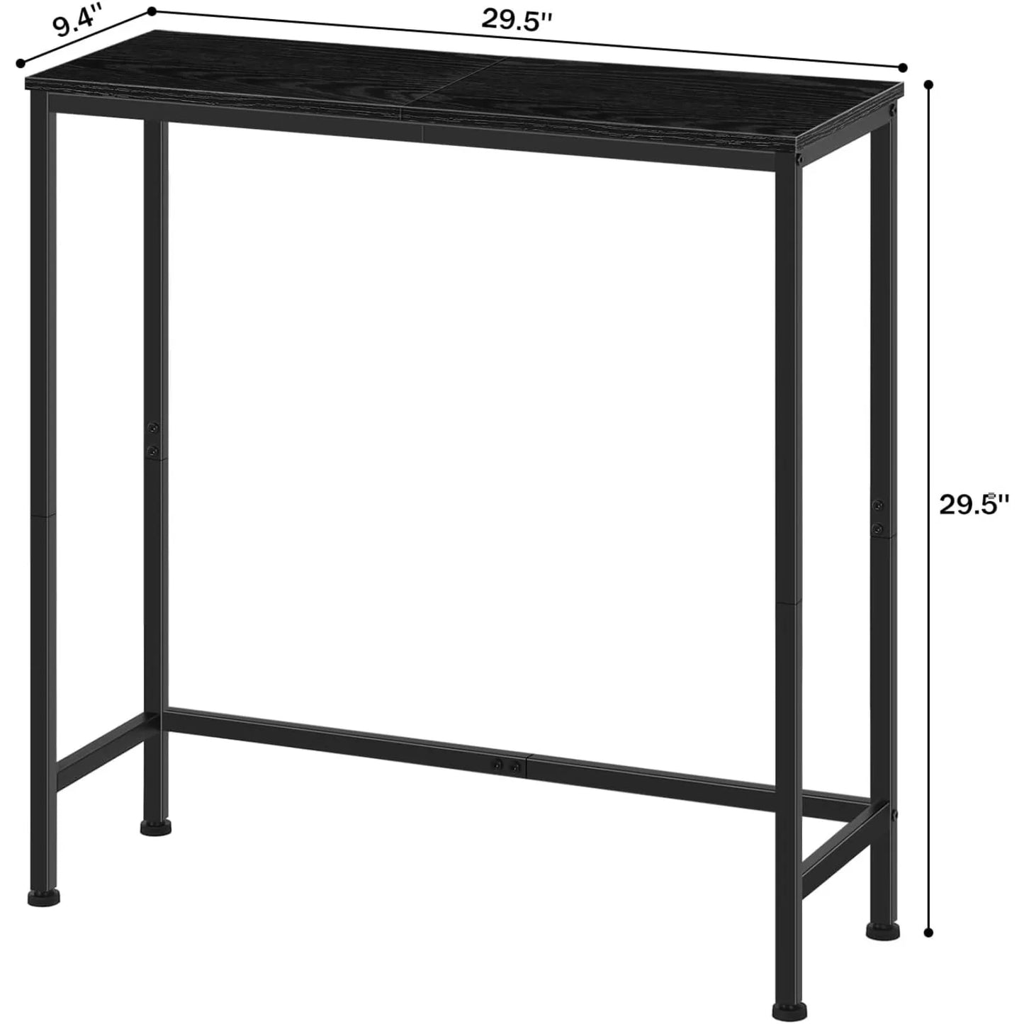 Narrow 29.5" Farmhouse Skinny Console Sofa Table Metal Frame Rustic Brown for Bedroom/Living Room/Foyer