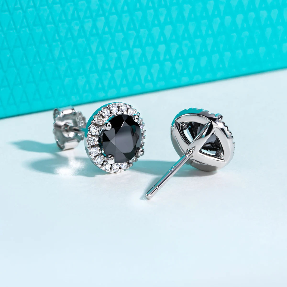 AnuJewel 1ct Black Moissanite Classic Earring 925 Sterling Silver 18K Plated Stud Earrings for Woman Fine Jewelry Wholesale - Uknowucme