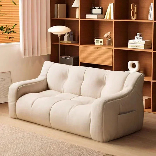 Luxury Home Fabric Living Room Curved Bean Bag Sofa Lazy Casual Balcony Floor Lounge Salas Muebles Children's Sofa